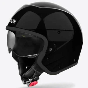 AIROH J110 PAESLY GLOSS BLACK OPEN FACE MOTORCYCLE BIKE HELMET ECE2206 APPROVED - Picture 1 of 3