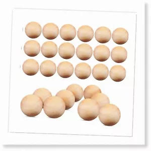 CraftyWood Roundies - 100pcs 12mm Unfinished Wooden Balls for DIY Projects, Kids - Picture 1 of 7
