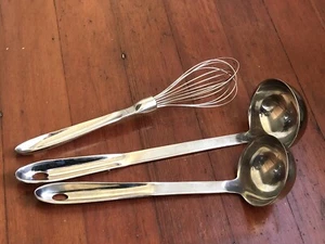 All-Clad Stainless Steel Utensils ~ Whisk & Set of 2 Ladels ~ 12" & 14" Ladel - Picture 1 of 4
