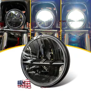 105W 7 inch Round Led Headlight Hi/Lo Beam for Yamaha V-Star 650 1100 Motorcycle - Picture 1 of 12