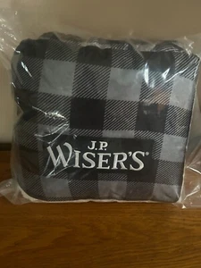 J. P. WISERS GRAU/SCHWARZ/WEISS KARIERT SHERPA ÜBERWURF GESTICKTES LOGO ~ BRANDNEU ~ - Bild 1 von 7