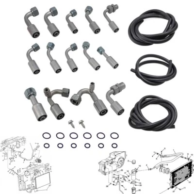 For GMC A/C Air Conditioning Hose Line Ext Length Hoses & Fittings & O-rings Kit - Image 1 of 4