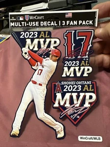Shohei Ohtani Los Angeles Angels 2023 AL MVP 3 Pack Decal MLB - Picture 1 of 2