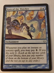 MTG Magic The Gathering Card Eyes of the Watcher Enchantment Blue Fifth Dawn - Picture 1 of 2