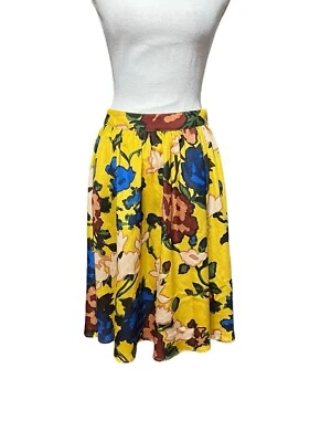 Vivienne Tam floral print nylon color multicolor skirt size 4 yellow - Image 1 of 4