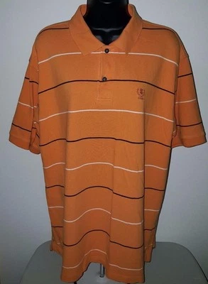 Camisa Izod Hombre Talla XL X Grande Naranja Blanco Negro Rayas Foto 1 de 3