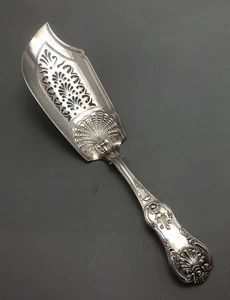 Victorian Silver Queens Fish Slice Hayne & Cater London 1838 198g ADLZX - Picture 1 of 4
