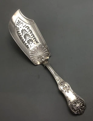 Victorian Silver Queens Fish Slice Hayne & Cater London 1838 198g ADLZX - Image 1 of 4