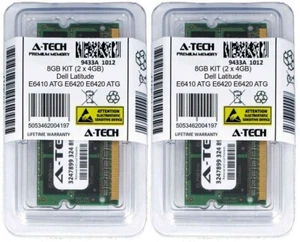 8GB 2x 4GB DDR3 Memory RAM for DELL LATITUDE E6410 ATG E6420 E6420 ATG E6420 XFR - Picture 1 of 2