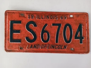 1969 Illinois IL License Plate ES6704 Land of Lincoln - Picture 1 of 9