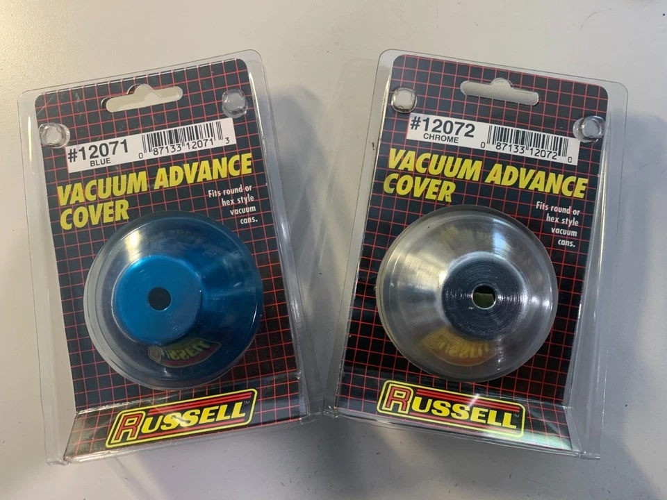 Russell Gm Distributor Vacuum Advance Diaphragm Covers ( Chrome or Blue ) - Image 1 of 1