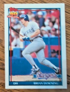 Carta Baseball Brian Downing Texas Rangers 1991 Topps #33T come nuova - Foto 1 di 2