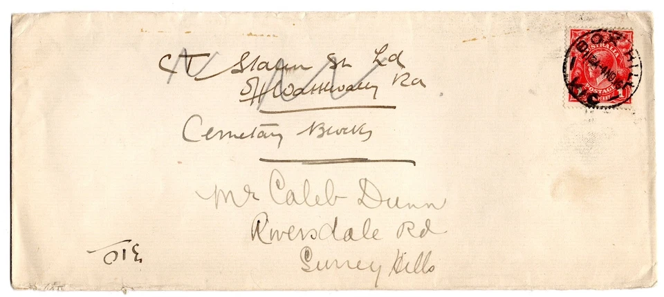 4 de noviembre de 1916. Cubierta. Box Hill a Surrey Hills. Foto 1 de 2