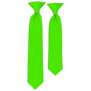 Solid Color Pre-tied Clip On Necktie For Boy - Picture 1 of 52