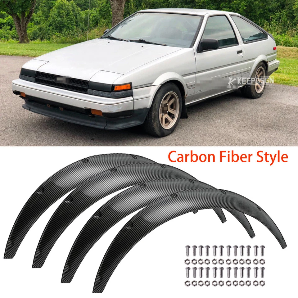4x Kit de arcos de rueda de carrocería extra ancha para Toyota Corolla AE85 AE86 Foto 1 de 4