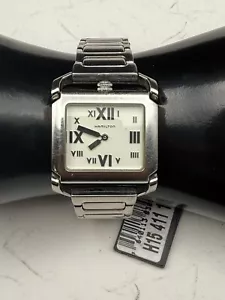 Vintage Hamilton 6323 Contour stainless Swiss rectangle quartz watch Runs H9 - Picture 1 of 12