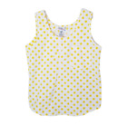 The Basics By Gitano Shirt Women Size Small White Yellow Polka Dot Sleeveless