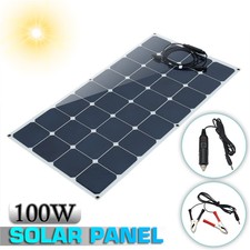 100W 12V Flexible Sunpower Solar Panel Battery Charger For Car RV Marine Boat