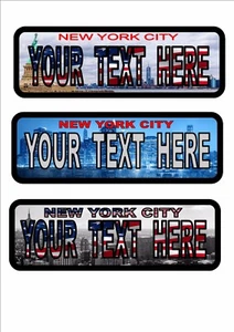 New York City Personalised  Number Plates American Style Personalised Plate  - Picture 1 of 4
