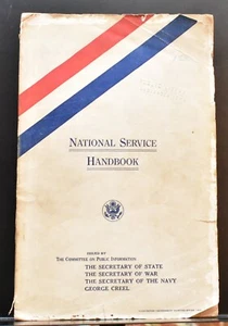 USA 1917 National Service Handbook WWI Government Printing Office RARE - Imagen 1 de 11