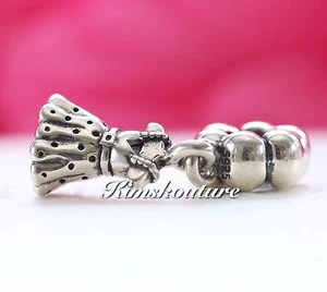 Authentic Pondora Sterling Silver Party Girl Dress Dangle Charm 791031 - Picture 1 of 3