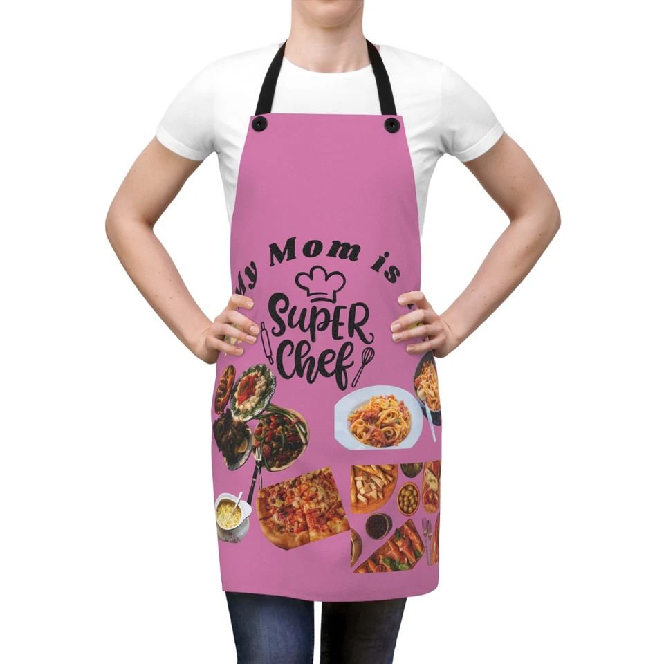 Apron, My Mom is a Super Chef - Cooking Apron, Kitchen Apron, Gift for Mom, Chef - Image 1 of 1