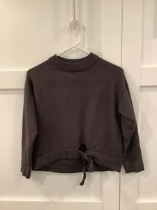 Zara Knitwear Girls Fancy Winter Collection Charcoal Sweater Size 11/12 - Picture 1 of 4