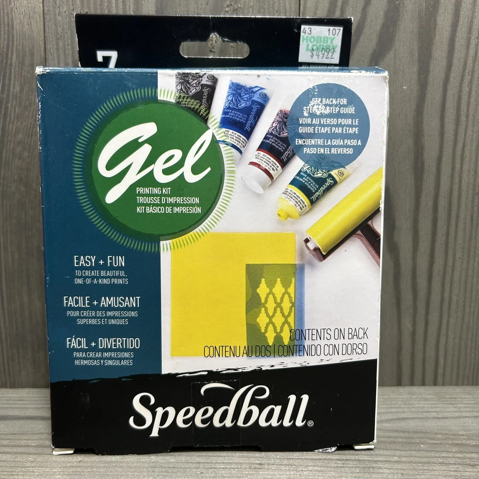 Speedball 7pc GEL Printing Starter Kit UPC 0203