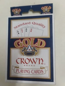 GOLD CROWN Standard Quality Playing Cards BLUE DECK  New in Box - Picture 1 of 2