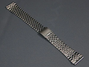 Vintage NOS Flat 5 Links Bracelet for KING Grand Quartz SEIKO LM 18mm Lug NEW - Bild 1 von 13