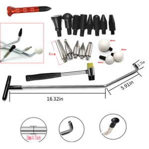 PDR Paintless Dent Repair Tools, Dent Removal Rods with Replaceable Repair Head - Foto 1 di 9