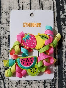 Gymboree Festive Fruit Curly Hair Clips Size 2 3 4 5 6 7 8 9 NWT - Picture 1 of 5
