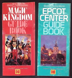 Disney World Lot - (2) 1988 Brochures - Magic Kingdom & Epcot Center Guide Books - Picture 1 of 11