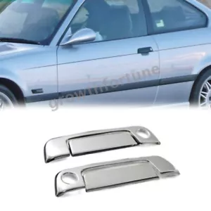 Pair Chrome Side Door Handle Cover Trim For BMW E36 3-Series Z3 M COUPE ROADSTER - Picture 1 of 8