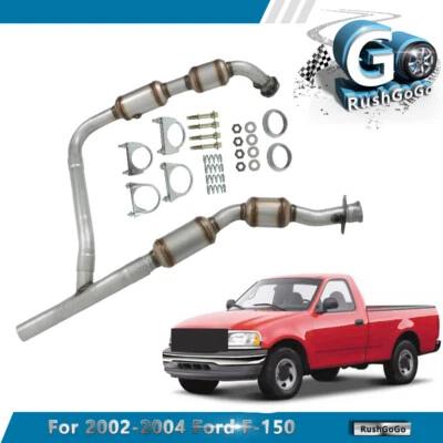 For Ford F-150 4.6L 4WD 2002/2003/2004 Y-Pipe Catalytic Converter Set Direct Fit - Image 1 of 4
