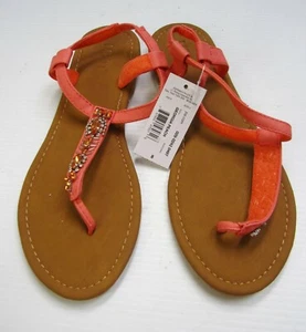 Mixit Neu mit Etikett rund um die Zehenpartie Flip-Flop Schuhe Größe 8 M Georgia Pfirsich Perlen MG10 - Bild 1 von 7