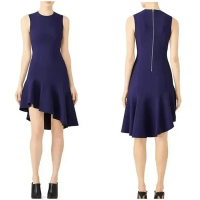 Elizabeth and James Asymmetrical Mini Dress Womens 4 Navy Dev Flounce Sleeveless - Image 1 of 4