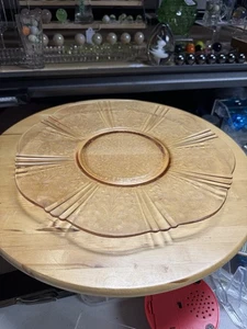 5229 Antik MacBeth-Evans Sweetheart Rosa Depression Glas Salver Teller Platte - Bild 1 von 6