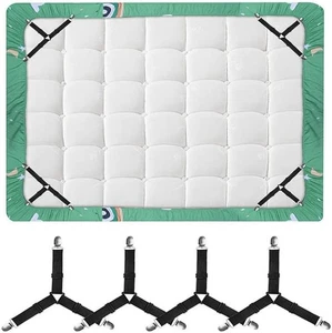 4 PIEZAS Correas para Sábanas Ajustables Soportes para Sábanas para Esquinas Clips para Sábanas Antideslizantes - Imagen 1 de 18