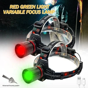 Rot/Grün LED Stirnlampe Jagd Zoom Licht Kojote Raubtier Astronomie Kopf Licht - Bild 1 von 13