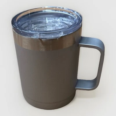 12 Oz Gray Stainless Metal Insulated Coffee Tea Cup Mug 12oz With Handle NWT - Image 1 of 4