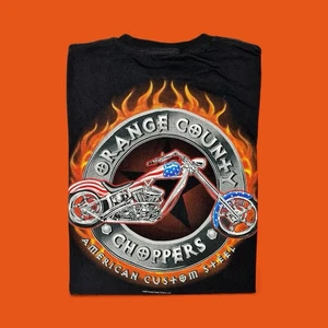 Camiseta de motociclista vintage Orange County Choppers negra para hombre grande 2003 - Imagen 1 de 6