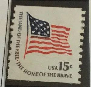 Land Of The Free 1970, Home Of The Brave 15c EE. UU. Sello - Imagen 1 de 1