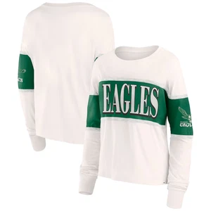 Philadelphia Eagles Women's T-Shirt NFL LS Top - New - Picture 1 of 3