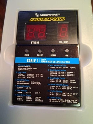 New!!! Led Program Card For Hobbywing Ezrun Quicrun RTR Cars Boats Brushless ESC - Image 1 of 4