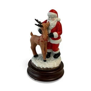 The Joy of Christmas Vintage Musical Figurine Heritage House Plays Rudolph - Picture 1 of 10