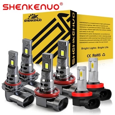 For Toyota Highlander 2014-2019 Combo 6x LED Headlight Kit Bulbs Hi/Lo Fog Beam - Image 1 of 4