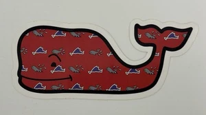 Vineyard Vines Nantucket Island & Wale auf Rotwal Aufkleber Abziehbild Neu - Bild 1 von 3