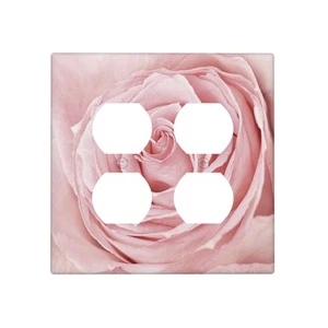Double Duplex Outlet Cover 2 Gang Wall Plate Decorative Electrical Switch Plate - Picture 1 of 7