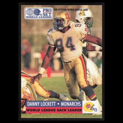 Danny Lockett #29 1991 Pro Set WLAF London Monarchs Football Card NFL NM - Image 1 of 3
